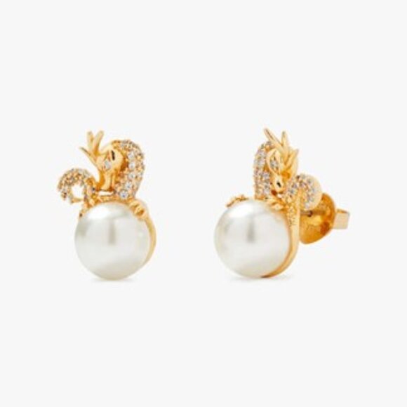 Kate Spade Dazzling Dragon Studs New - Picture 1 of 6
